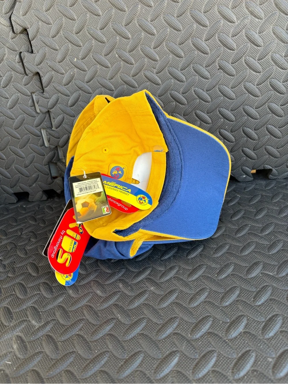 América  Aguilas Yellow Cotton Baseball Cap with Team Crest Unixes